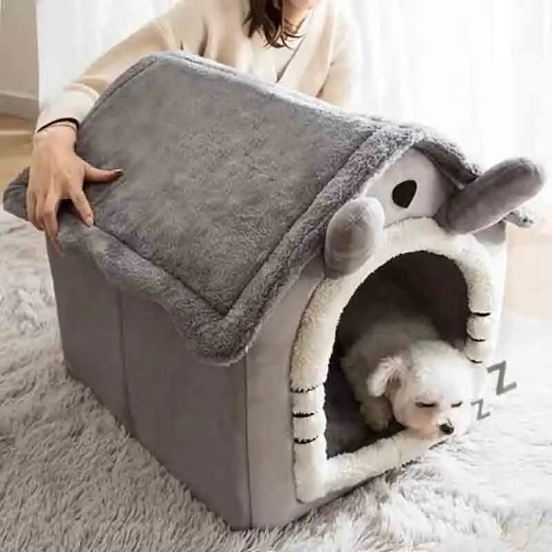 Indoor Dog House Soft Pet Bed